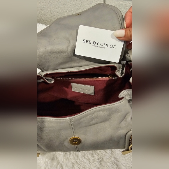 See By Chloe Elegant Gray Shoulder Bag - Picture 1 of 2